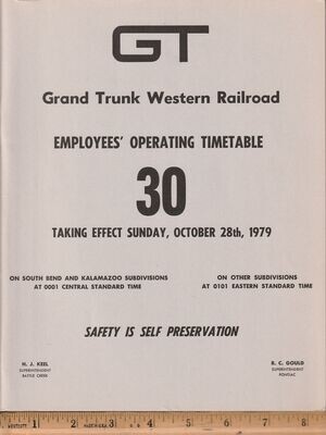 Grand Trunk Western Railroad 1979