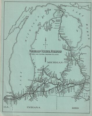 Michigan Central Railroad Map 1941