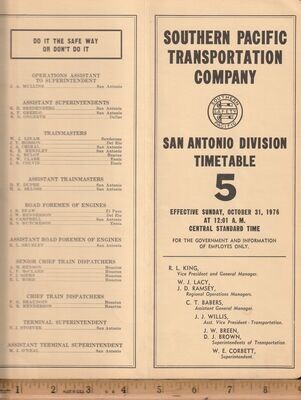 Southern Pacific San Antonio Division 1976