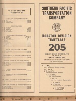Southern Pacific Houston Division 1976