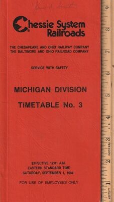 Chessie System Michigan Division 1984