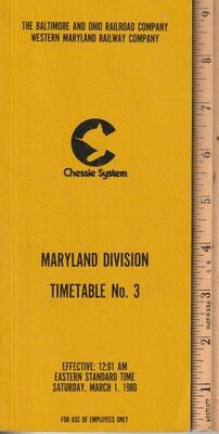 Chessie System Maryland Division 1980
