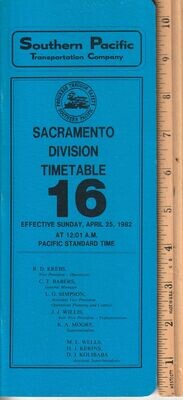 Southern Pacific Sacramento Division 1982
