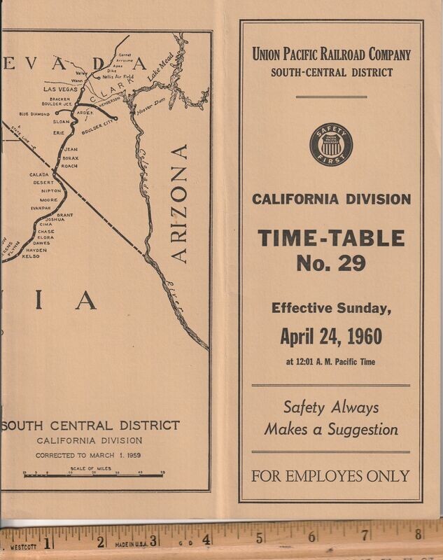 Union Pacific California Division 1960