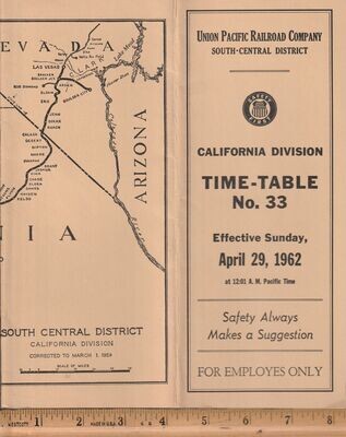 Union Pacific California Division 1962