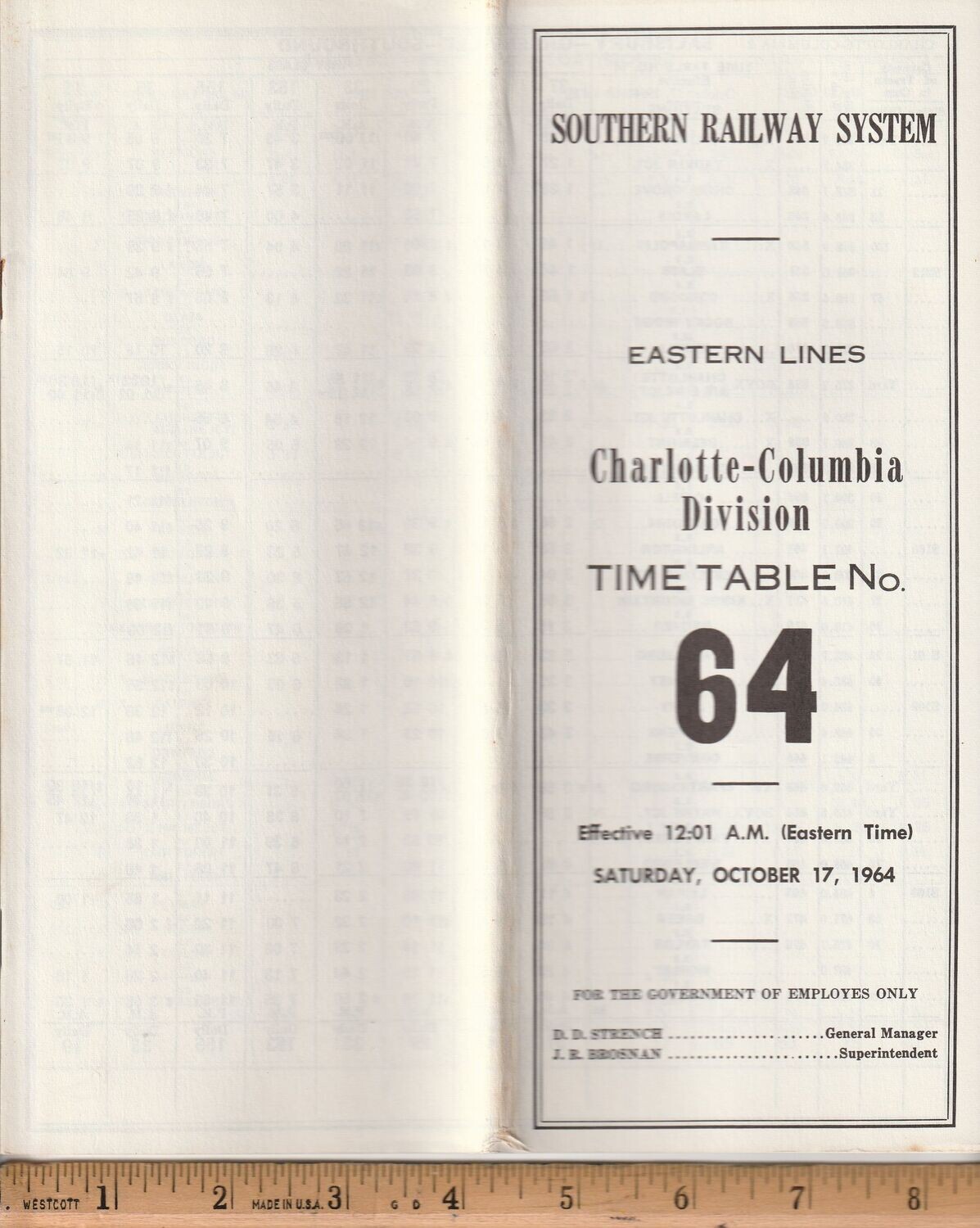 Southern Charlotte-Columbia Division 1964