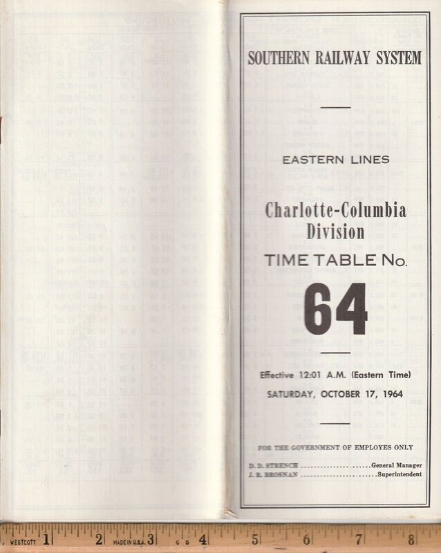 Southern Charlotte-Columbia Division 1964