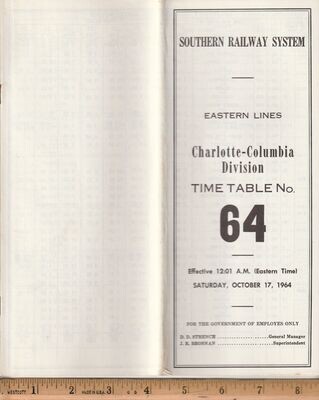 Southern Charlotte-Columbia Division 1964