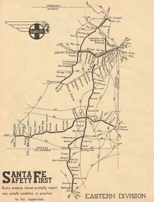 Santa Fe Eastern Division Map 1981