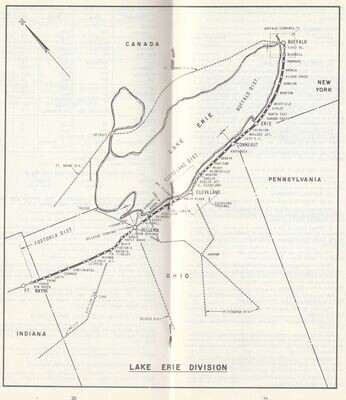 Norfolk & Western Lake Erie Division Map 1981