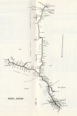 Norfolk & Western Scioto Division Map 1981