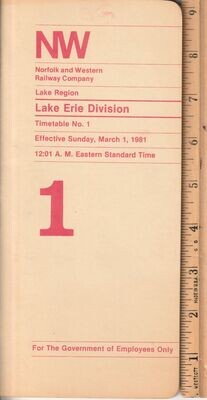 Norfolk & Western Lake Erie Division 1981