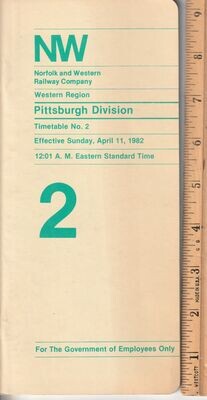 Norfolk & Western Pittsburgh Division 1982