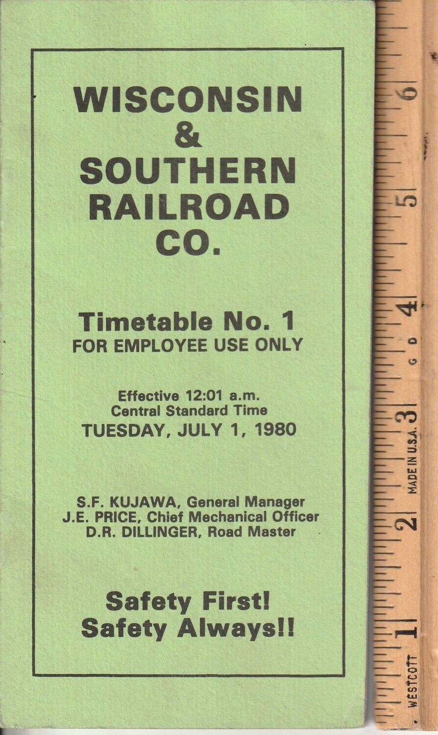 Wisconsin & Southern Railroad 1980