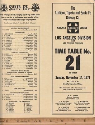 Santa Fe Los Angeles Division 1971