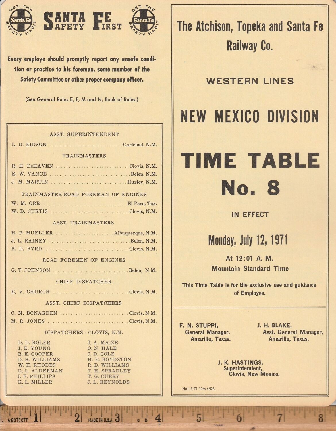 Santa Fe New Mexico Division 1971