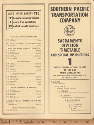 Southern Pacific Sacramento Division 1973