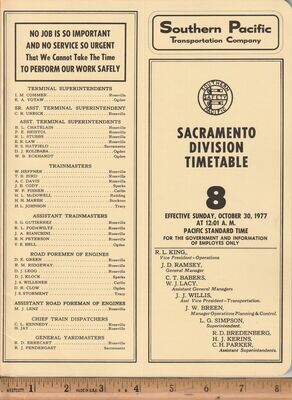 Southern Pacific Sacramento Division 1977