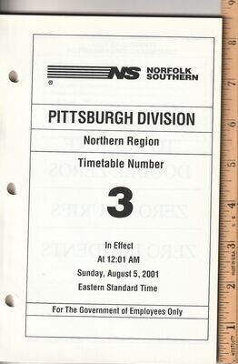 Norfolk Southern Pittsburgh Division 2001