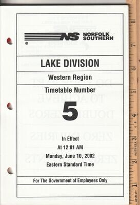 Norfolk Southern Lake Division 2002