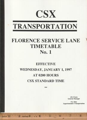 CSX Florence Service Lane 1997