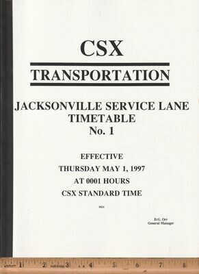 CSX Jacksonville Service Lane 1997