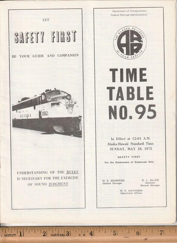 Alaska Railroad 1975