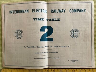 Interurban Electric Railway 1939