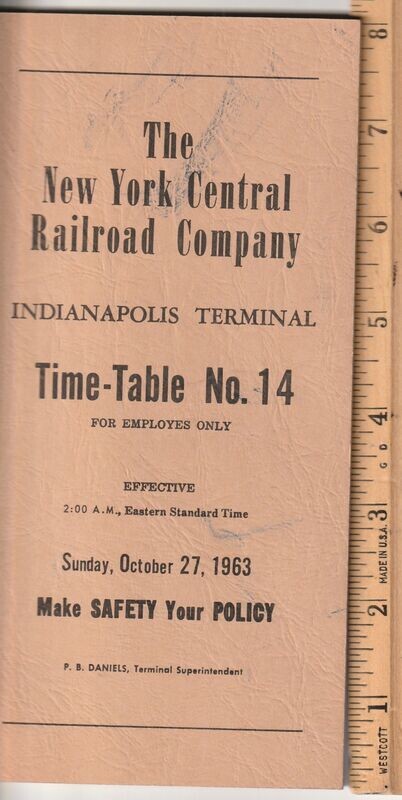 New York Central Indianapolis Terminal 1963