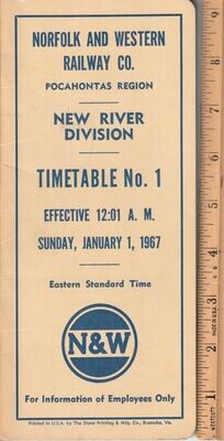 Norfolk & Western New River Division 1967