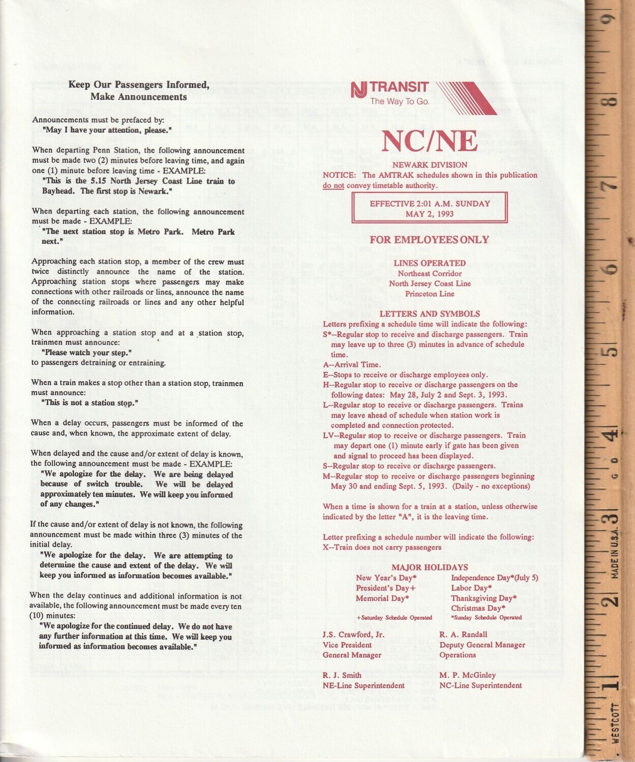 NJ Transit Newark Division 1993