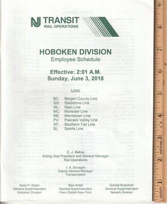 NJ Transit Hoboken Division 2018