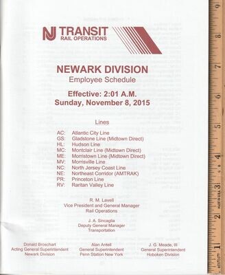 NJ Transit Newark Division 2015