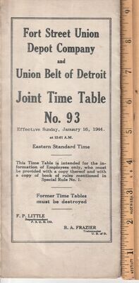 Fort Street Union Depot and Union Belt of Detroit 1944