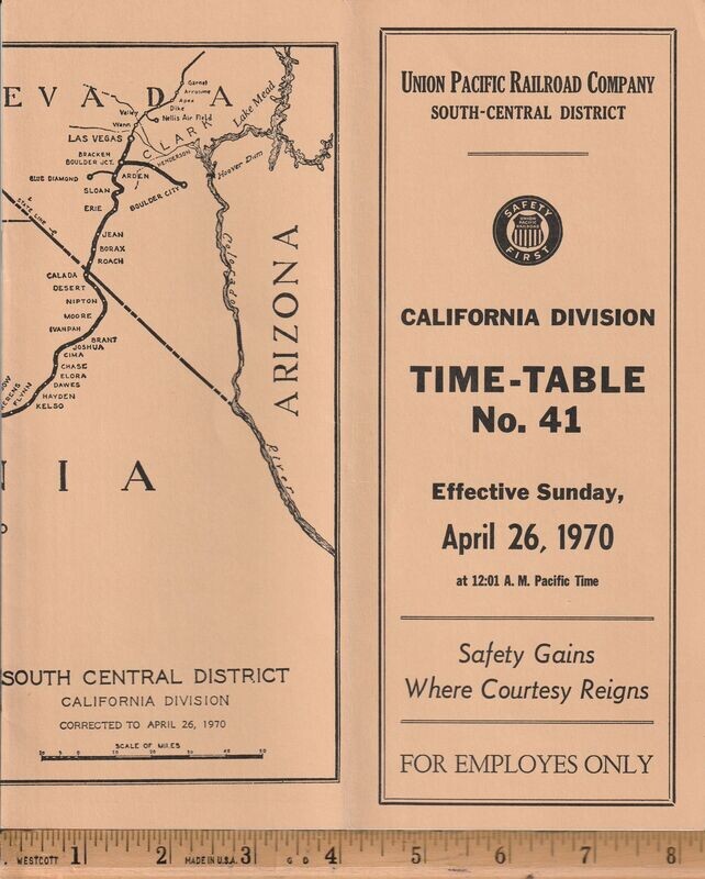 Union Pacific California Division 1970