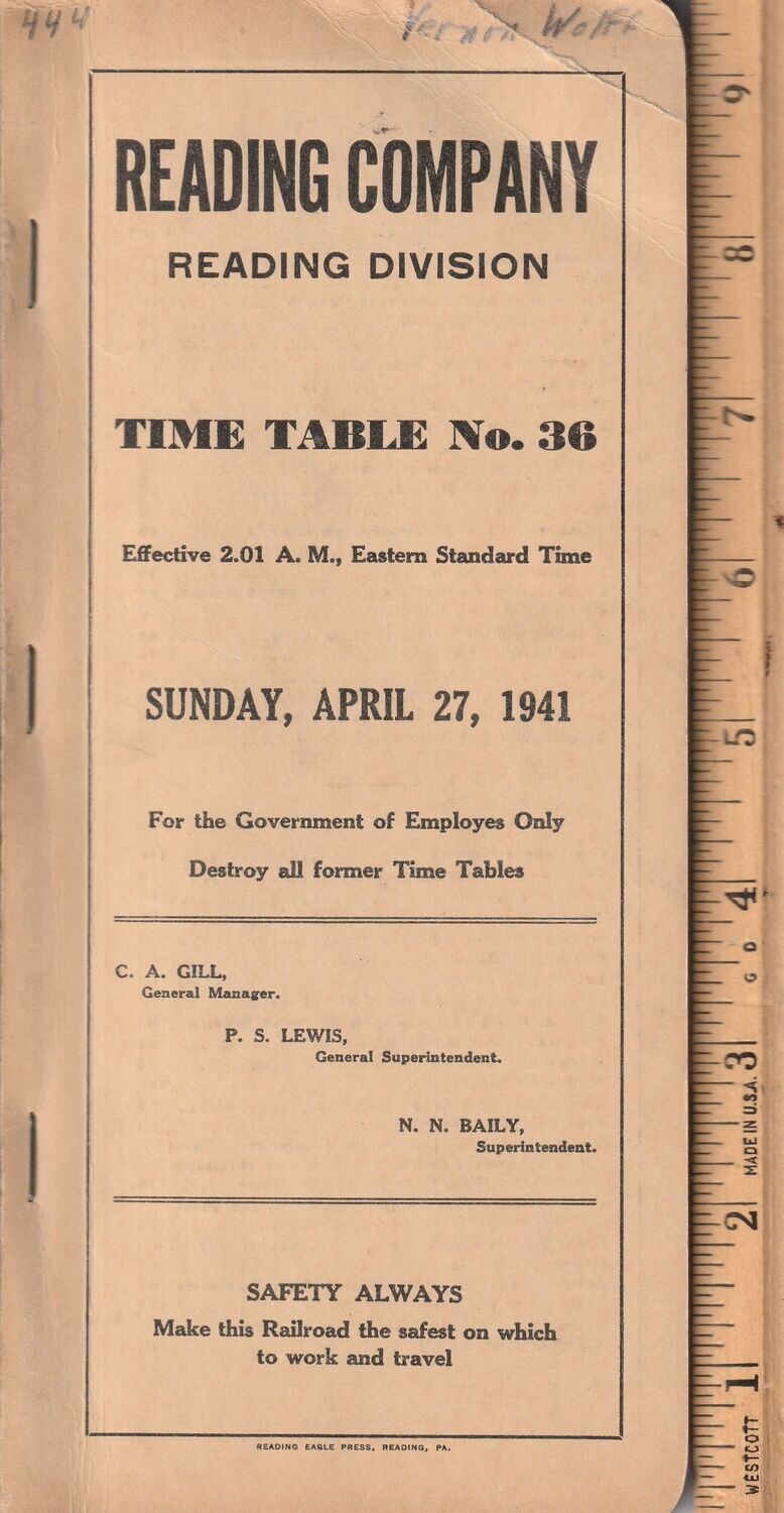 Reading Reading Division 1941