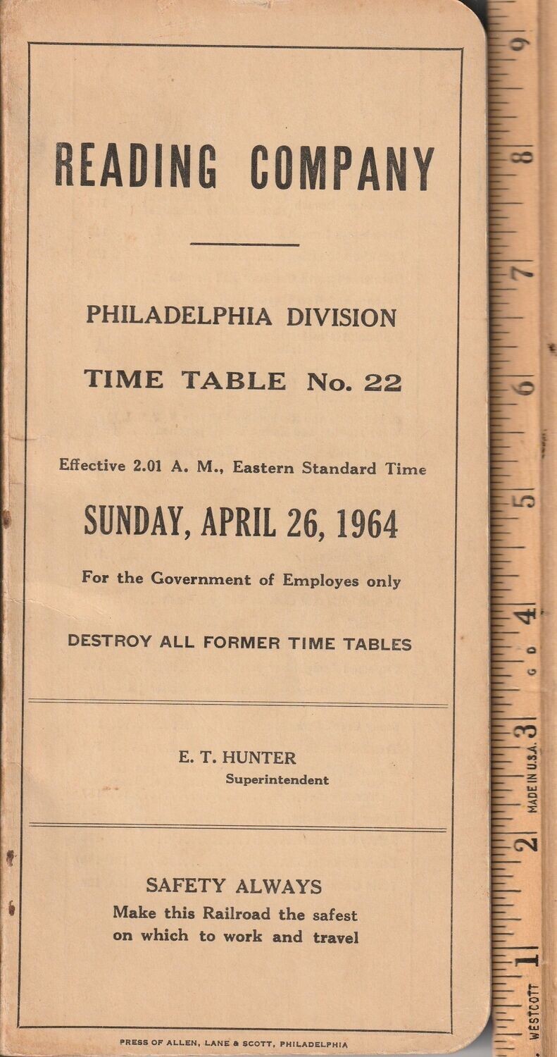 Reading Philadelphia Division 1964