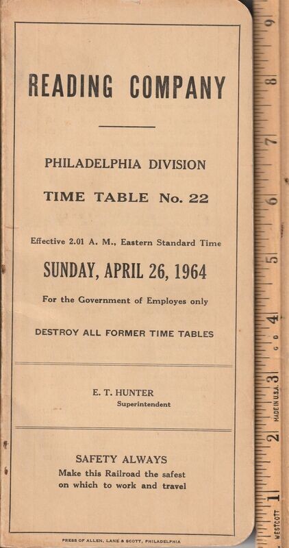 Reading Philadelphia Division 1964