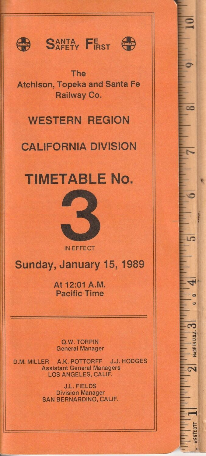 Santa Fe California Division 1989