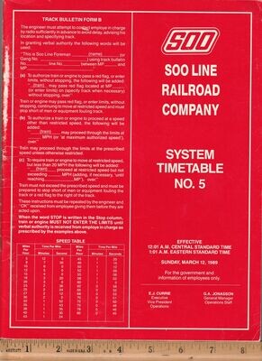 Soo Line Railroad 1989