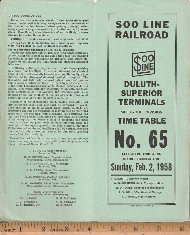 Soo Line Duluth-Superior Terminals 1958