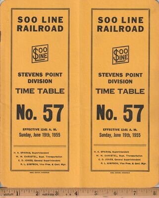 Soo Line Stevens Point Division 1955