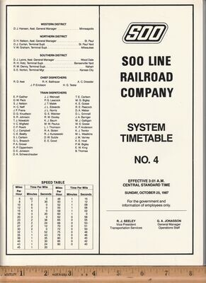 Soo Line Railroad 1987