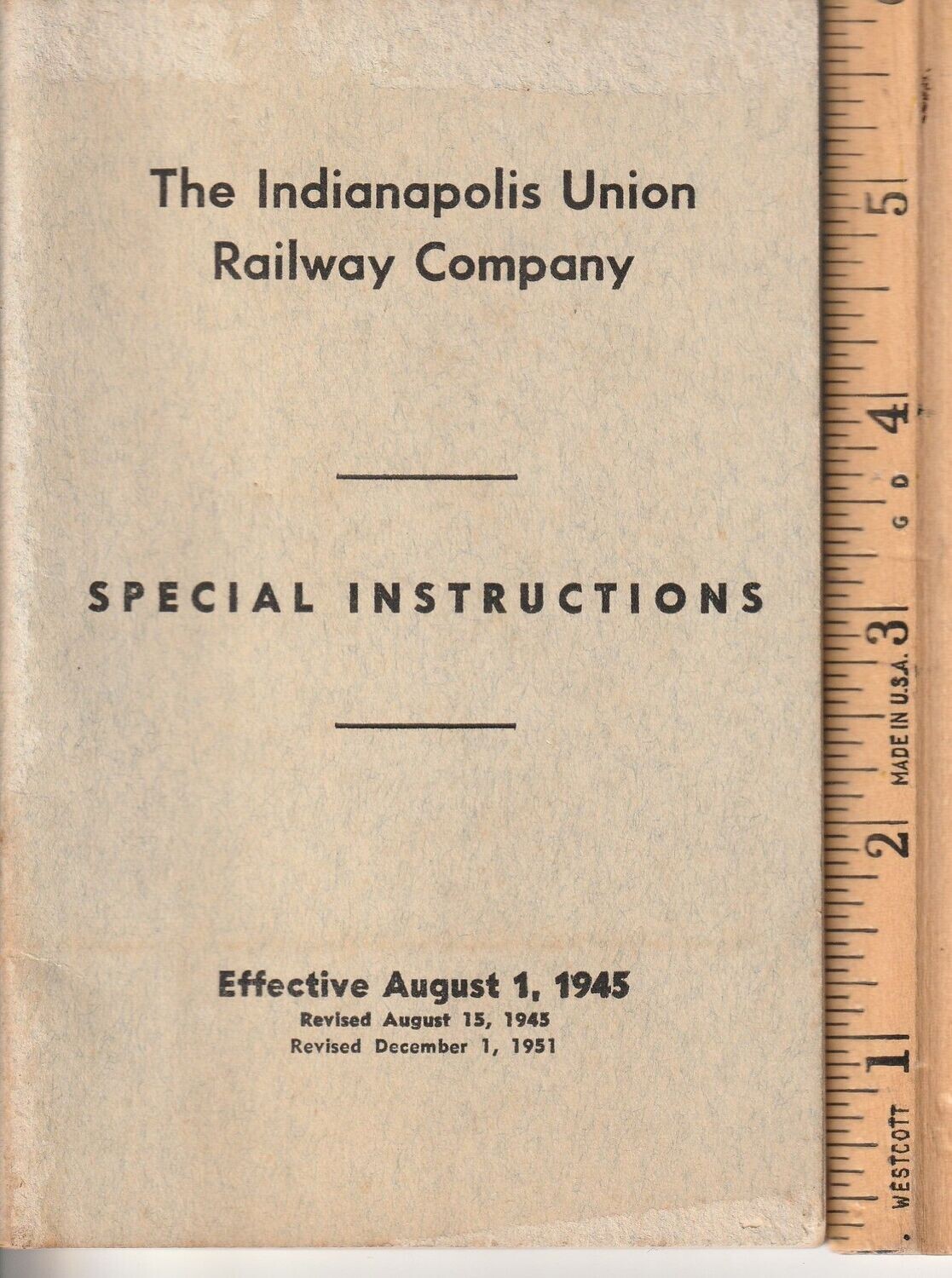 Indianapolis Union Railway 1951