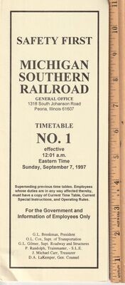 Michigan Southern Railroad 1997
