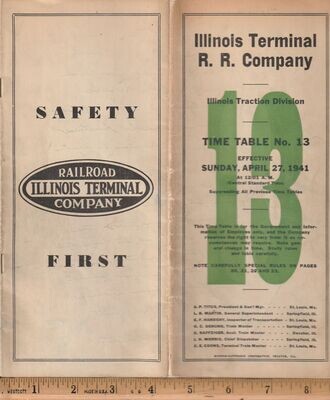 Illinois Terminal Illinois Traction Division 1941