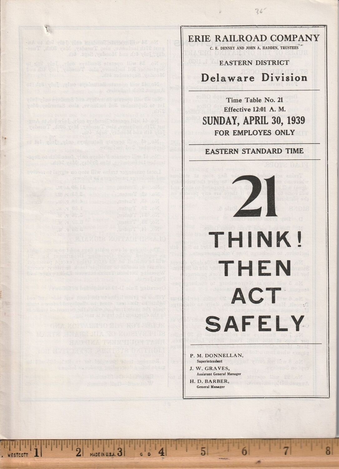 Erie Delaware Division 1939