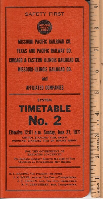 Missouri Pacific Railroad 1971