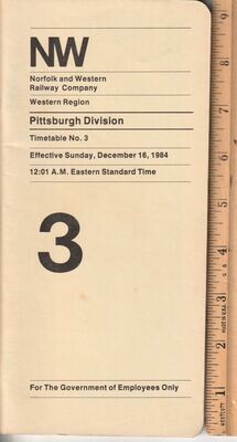Norfolk & Western Pittsburgh Division 1984