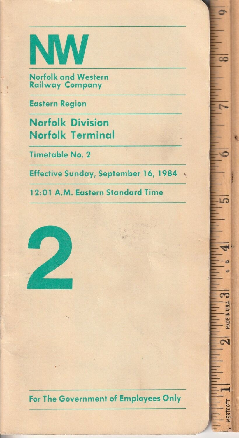 Norfolk & Western Norfolk Division and Norfolk Terminal 1984